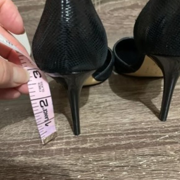 WHBM Ella Black Micro extc Heels - Picture 6 of 10